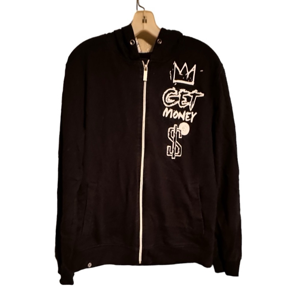 Akademiks Black Zip Hoodie‎